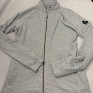Women's Light Gray Full-Zip Jacket